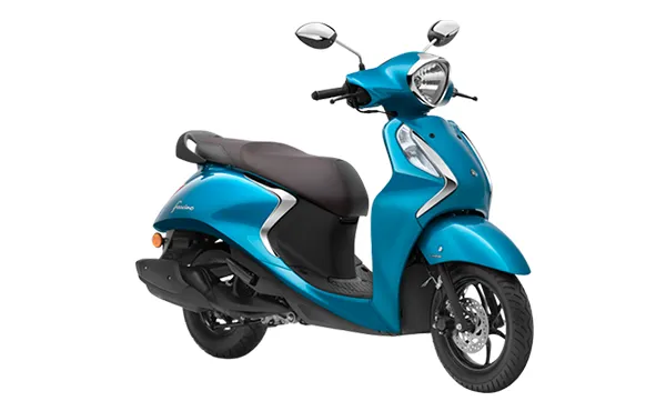 yamaha fascino 125 with Cyan Blue