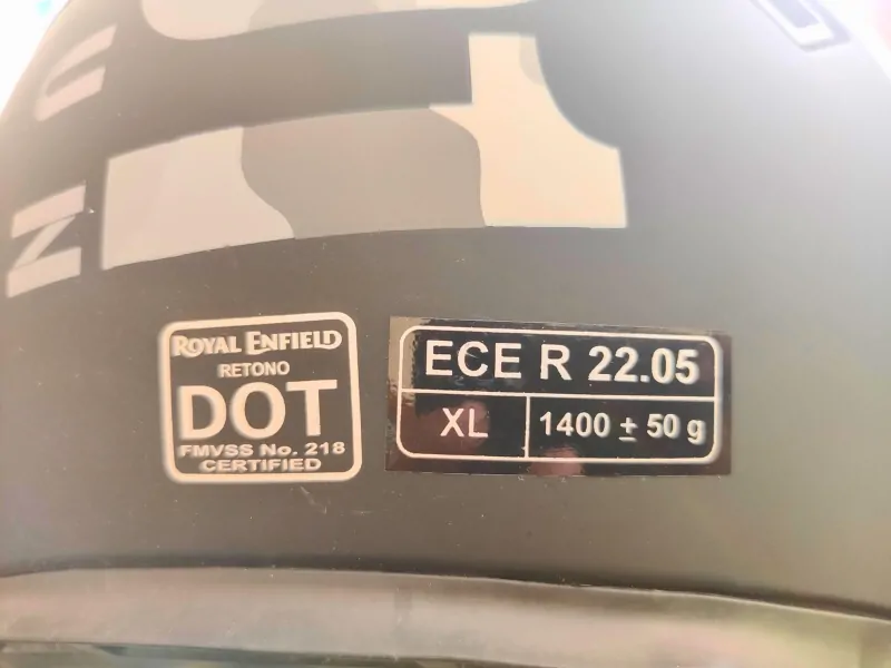 DOT and ECE certification on motorcycle helmet in India